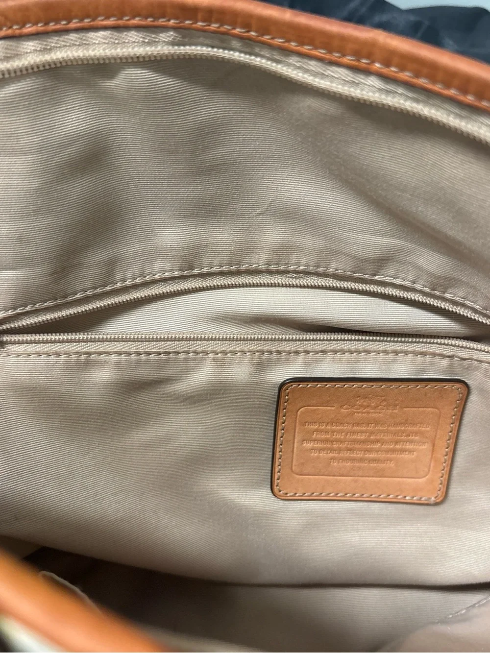 Coach F10924 Peyton Tattersall Pocket Tote